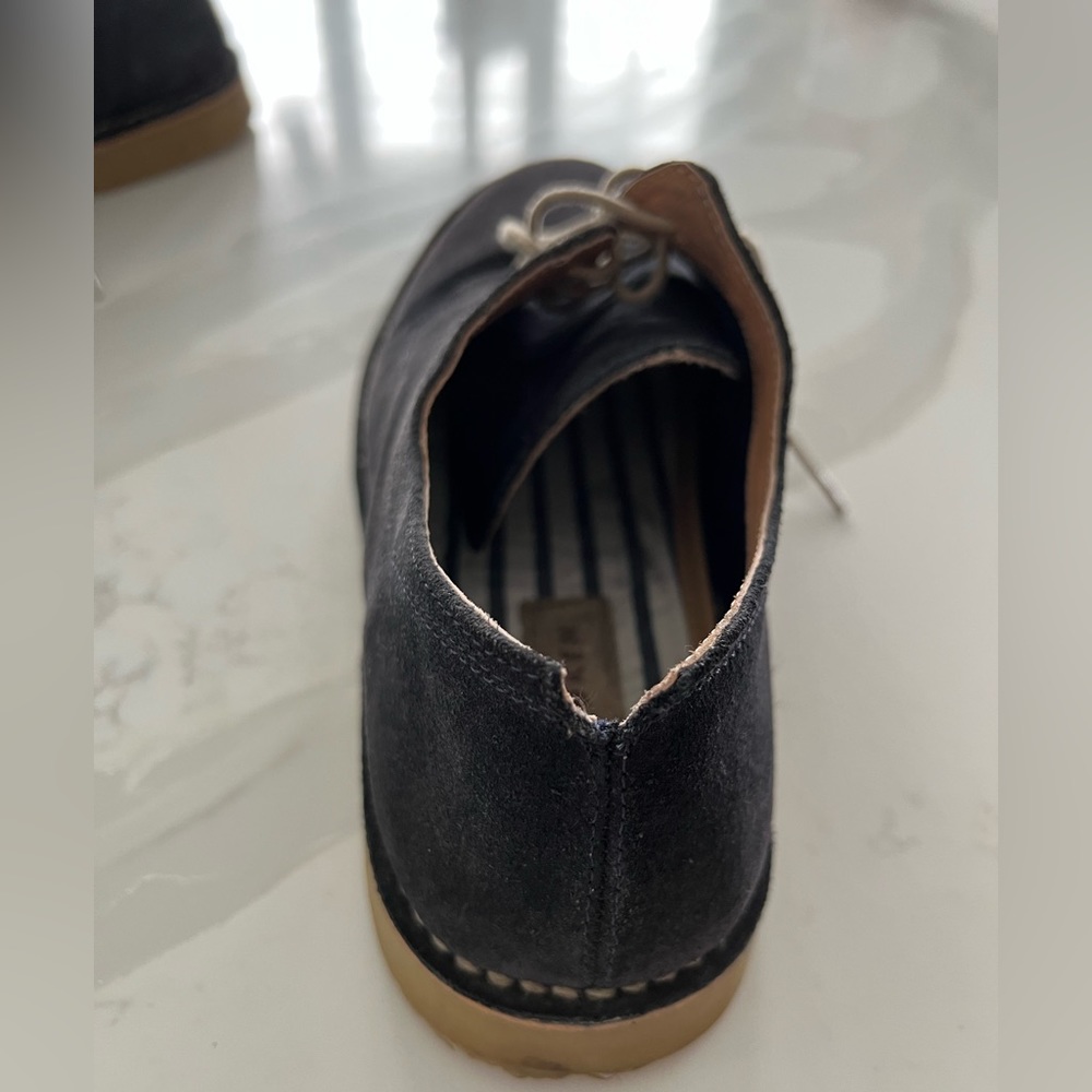 Mens Bespoken Navy Blue Suede Shoe - Picture 13 of 13
